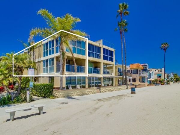 Mission Beach Corner Townhome Great Bay & Downtown Views