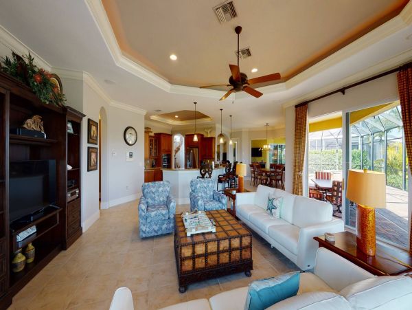 Marco Luxury Vacation Rental Home with Pool & Boat Dock