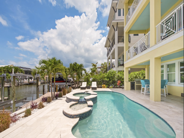 Fort Myers Beach Luxury Vacation Home with Pool and Boat Dock