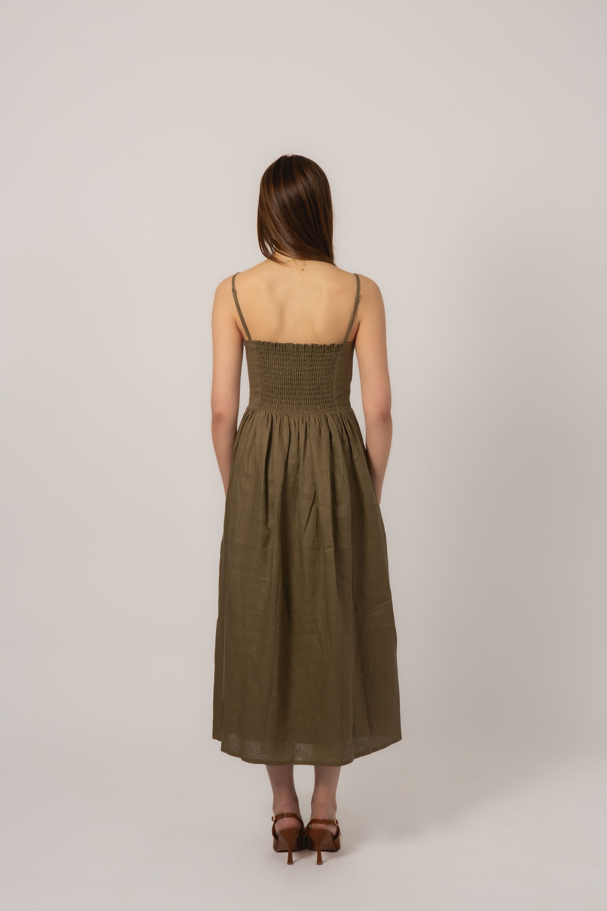 Carrie Dress - Dusty Olive  thumbnail 4