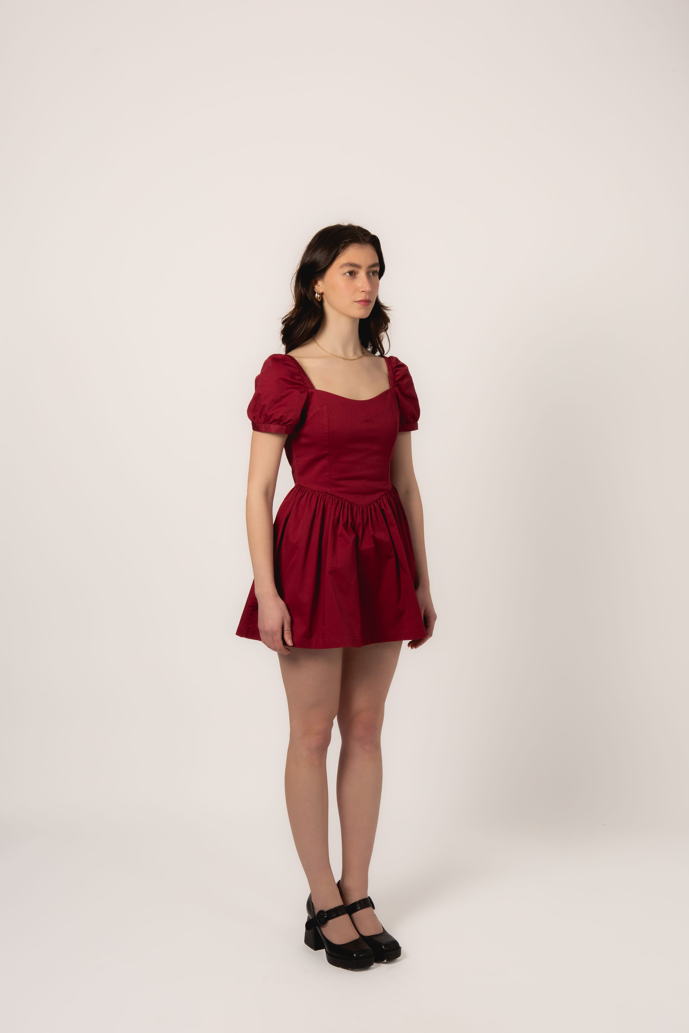 Eloise Dress - Maroon thumbnail 3