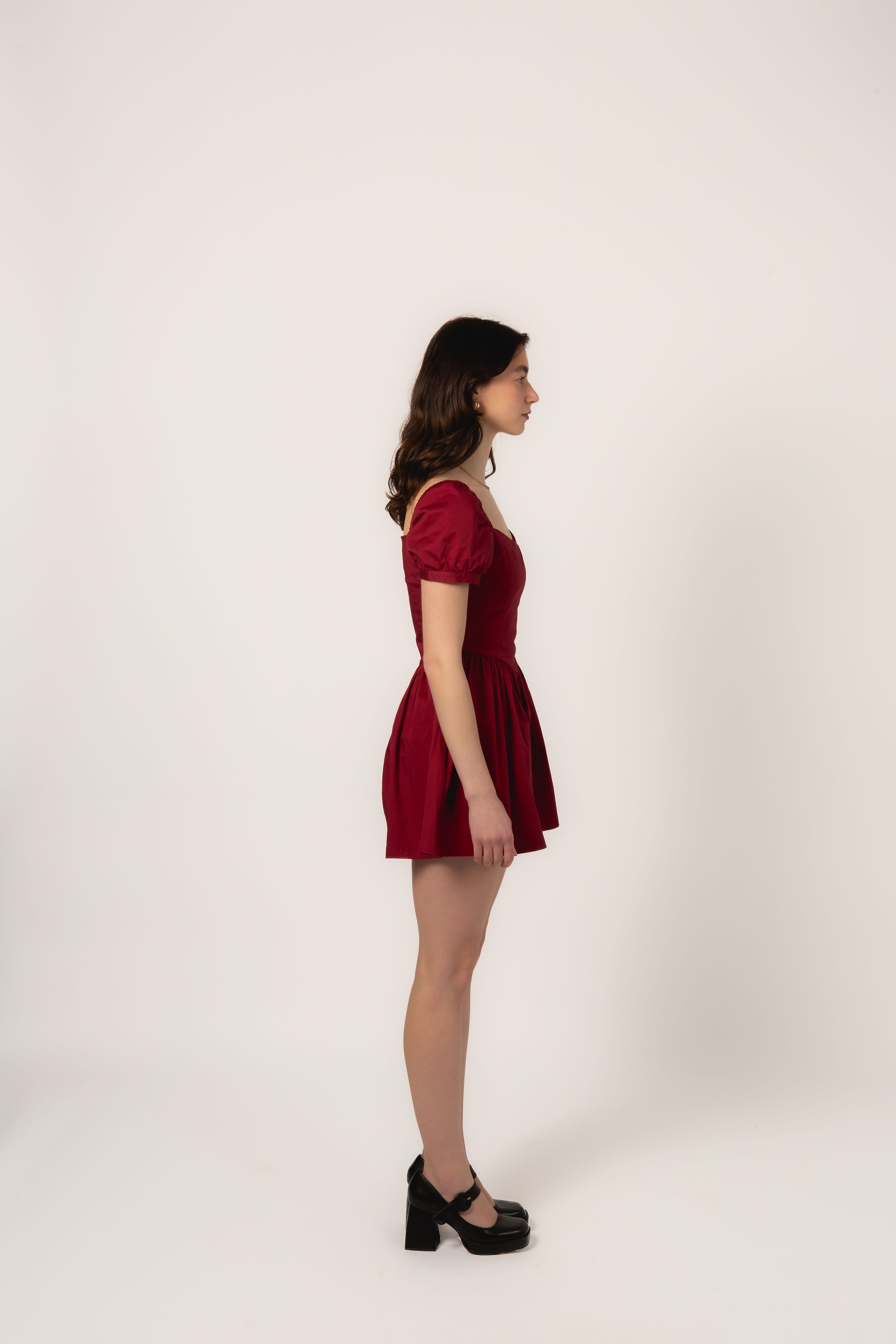 Eloise Dress - Maroon thumbnail 4