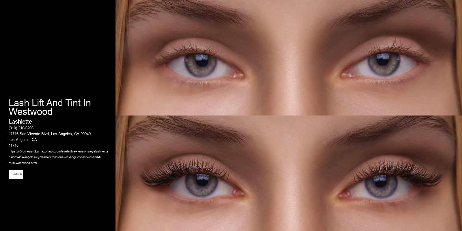 Lash Lift And Tint In Westwood