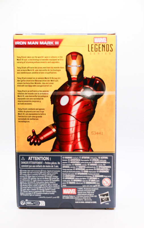 iron man back of box
