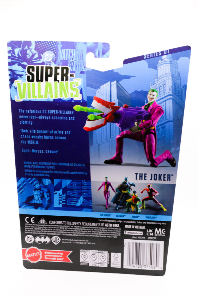 mattel joker back of box