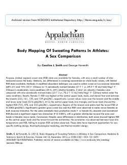 Item - Body Mapping Of Sweating Patterns In Athletes: A Sex Comparison ...