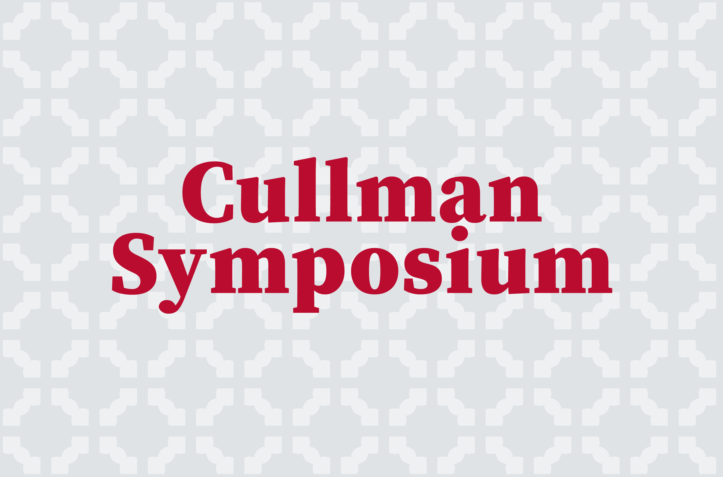 Graphic with the text “Cullman Symposium”