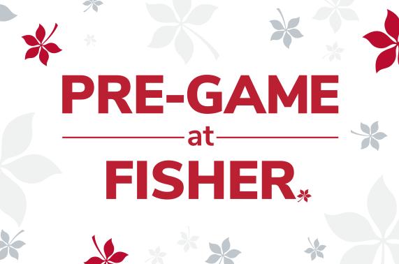 Graphic that says Pre-Game at Fisher