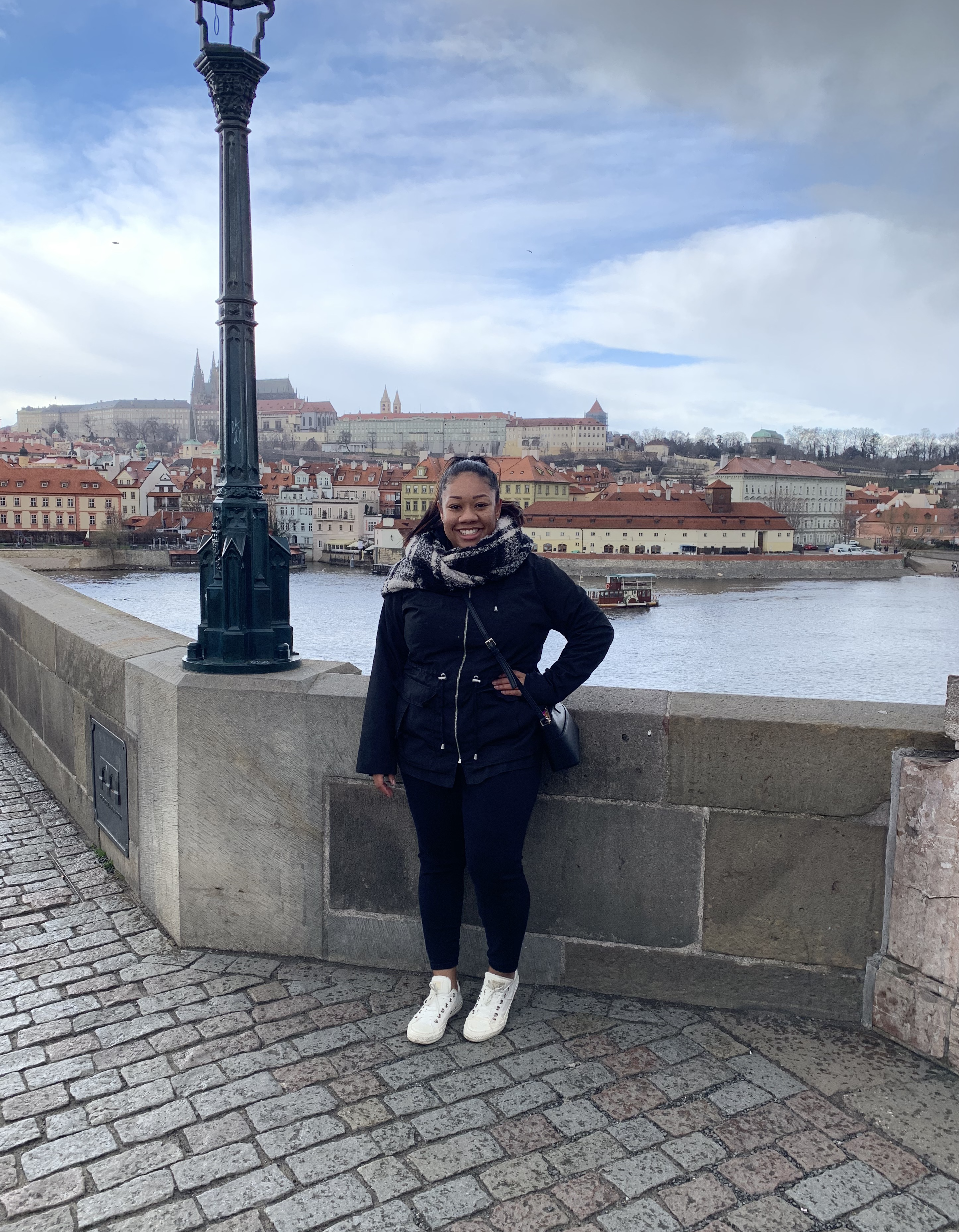 Champaigne Powell on the Charles Bridge