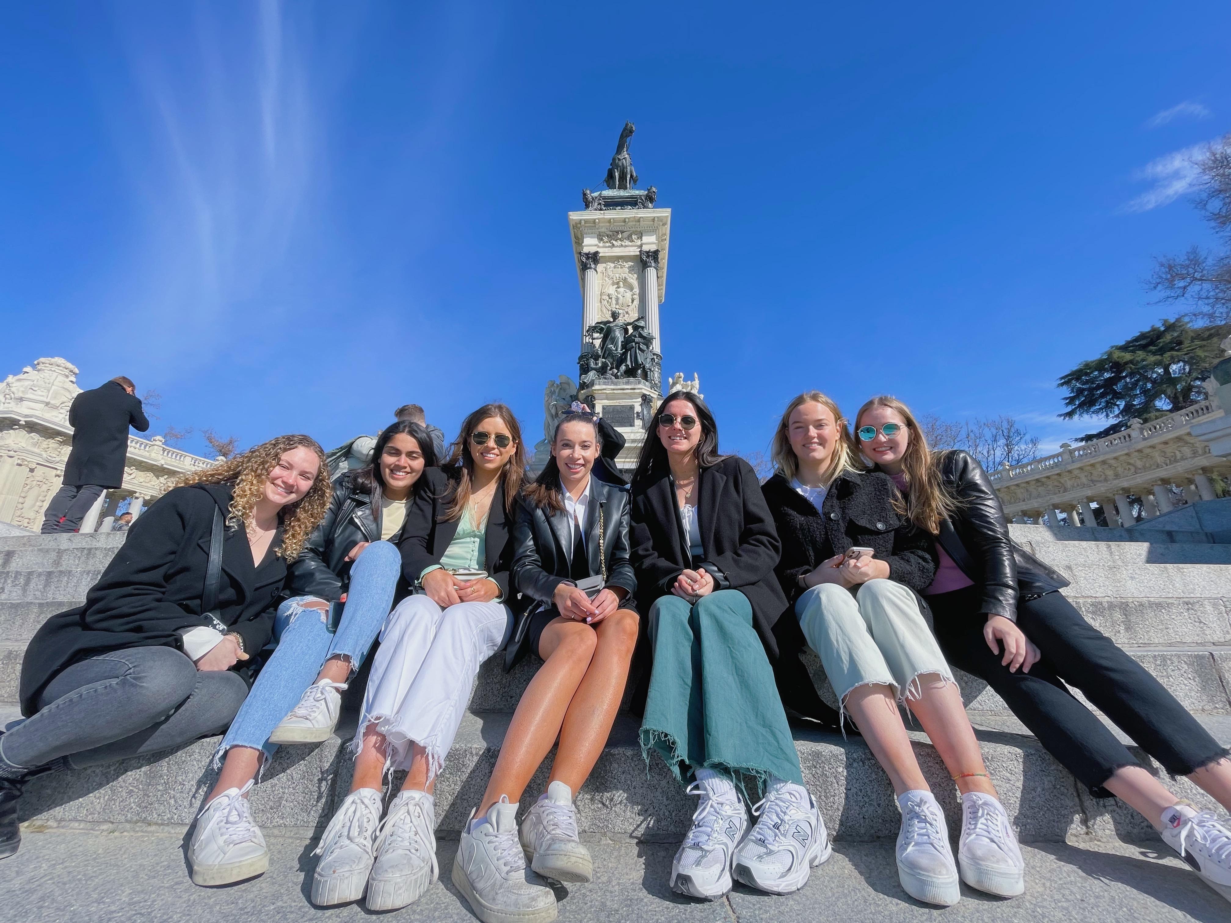 My friends and I on a trip to Madrid during our school break