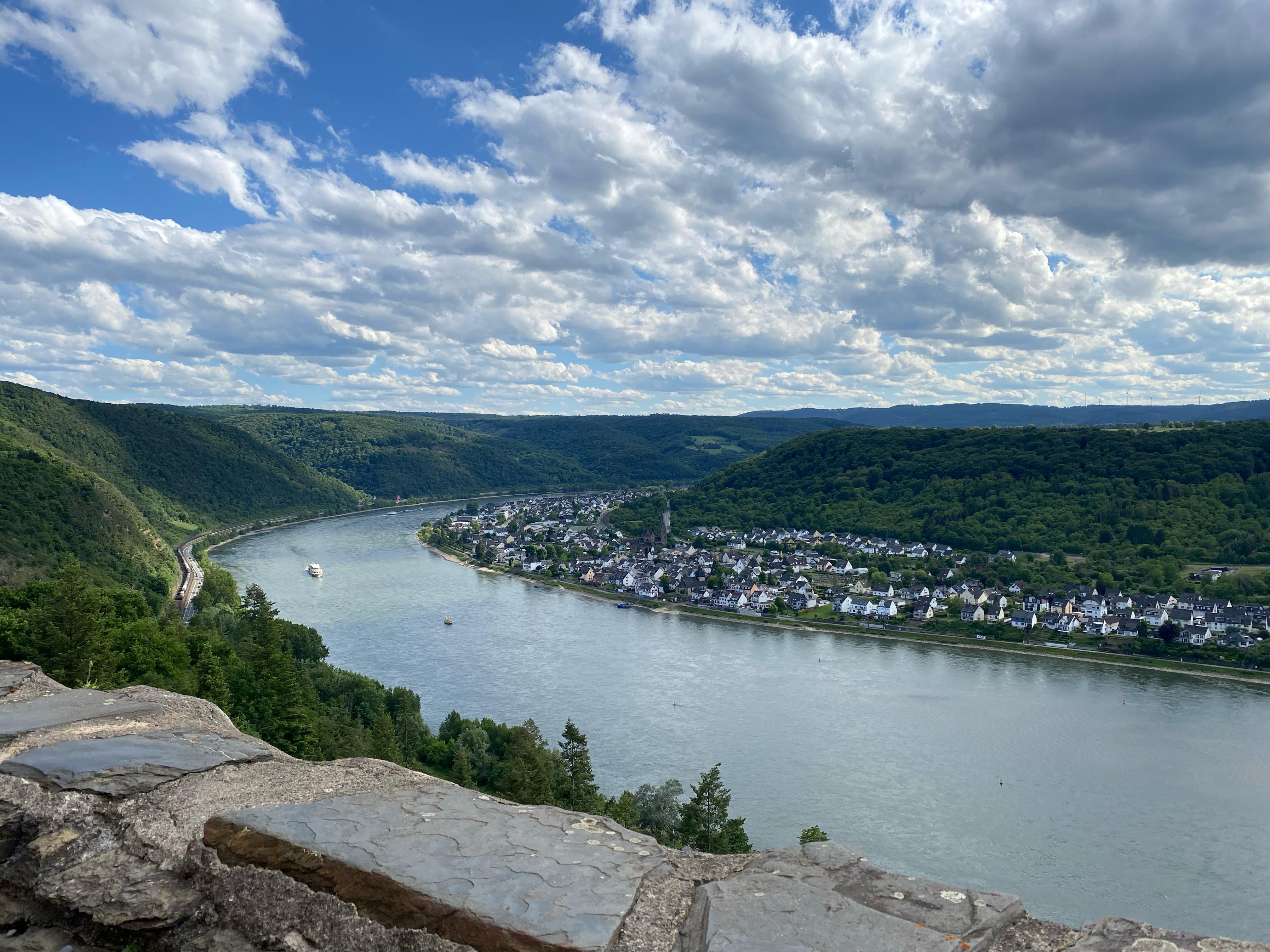 View of the Rhine River from Marksburg Castle