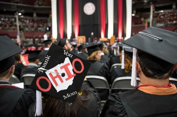 Photo of students at commencement