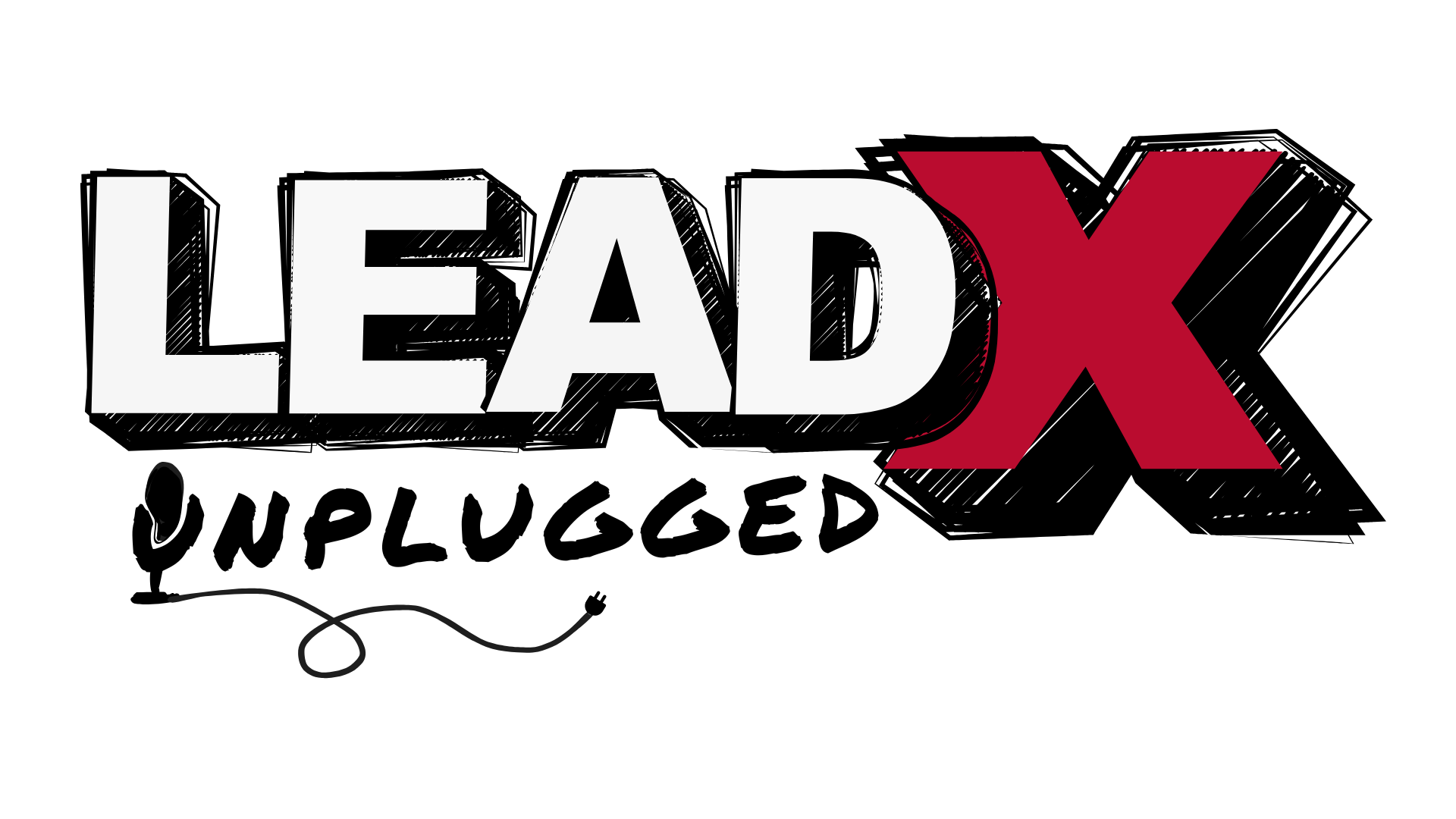 Stylized graphic that says "LeadX: Unplugged"