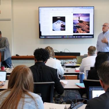 Scott Ebbrecht teaching the AI Jumpstart for Executives topic-based program