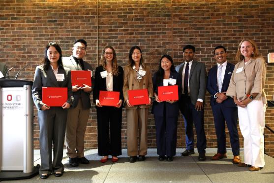 Ohio State students and Aravind Chandrasekaranand, Dominic DiCamillo and Roberta Winch