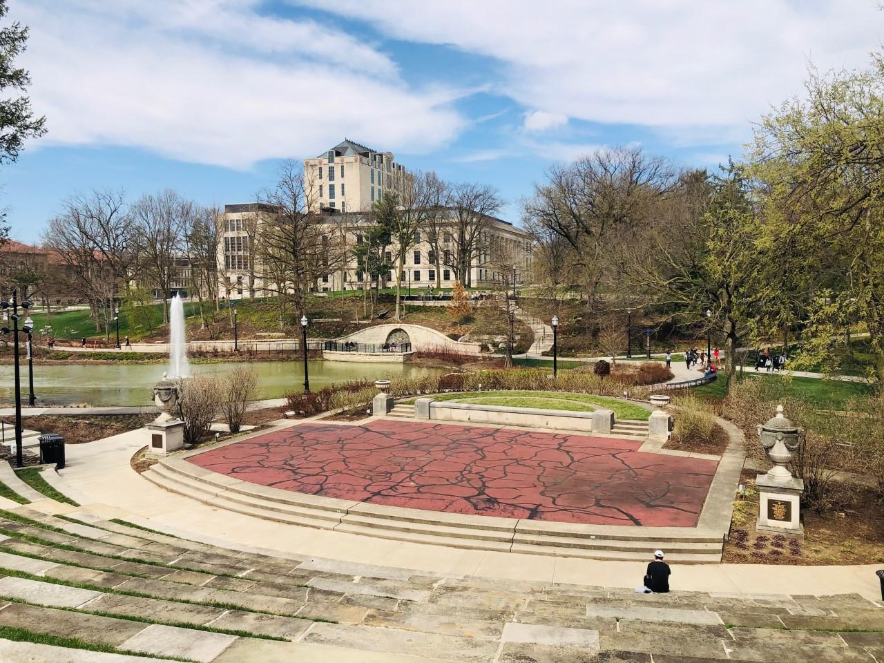 View of OSU campus in spring