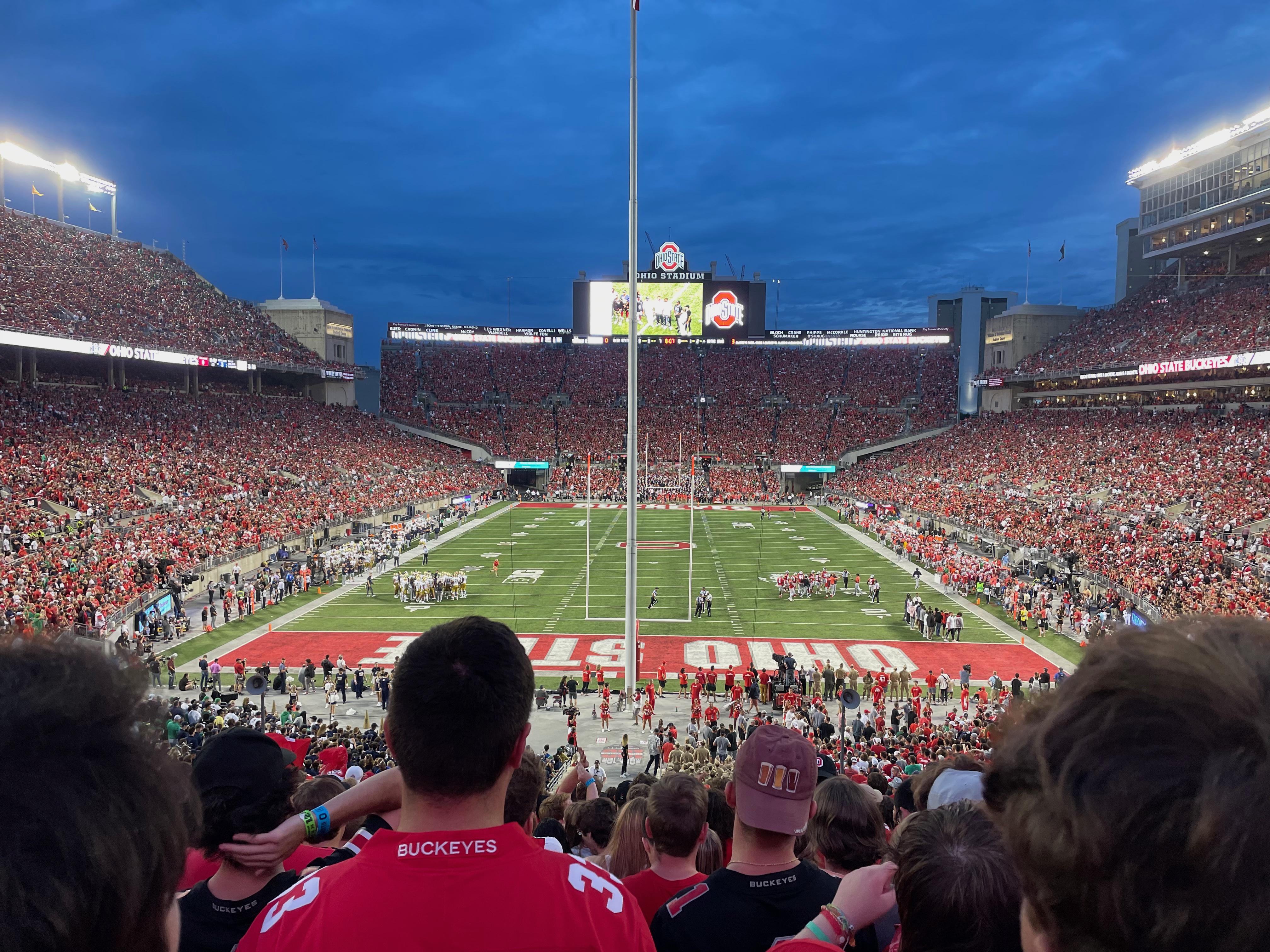 Picture of inside the Horseshoe for the Ohio State Football Game