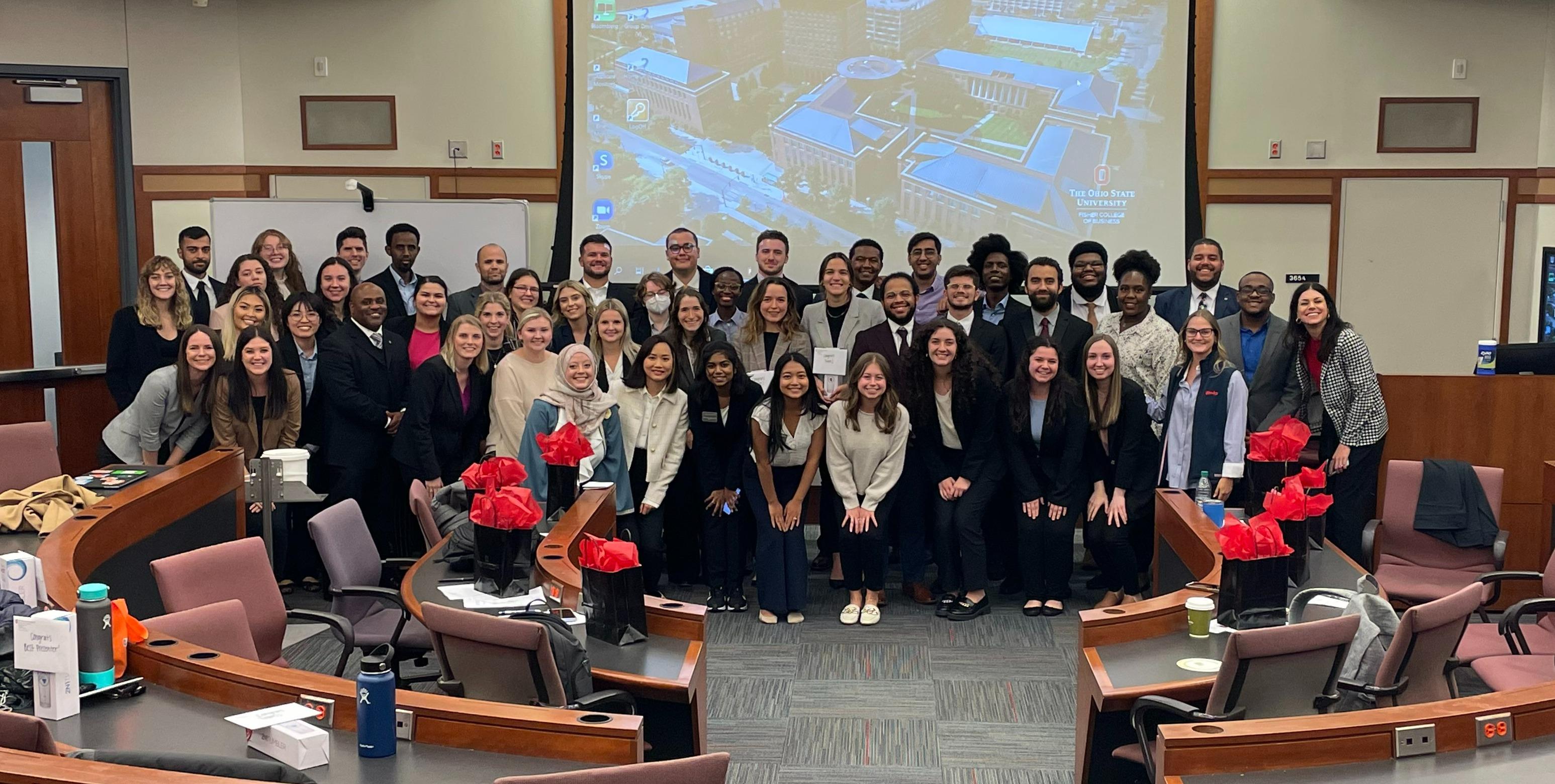 The 2022-3 MHRM Cohort gathered after their Case Competition.