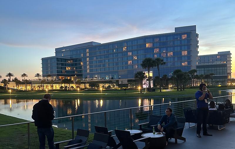 The KPMG Lakehouse from The Landing restaurant