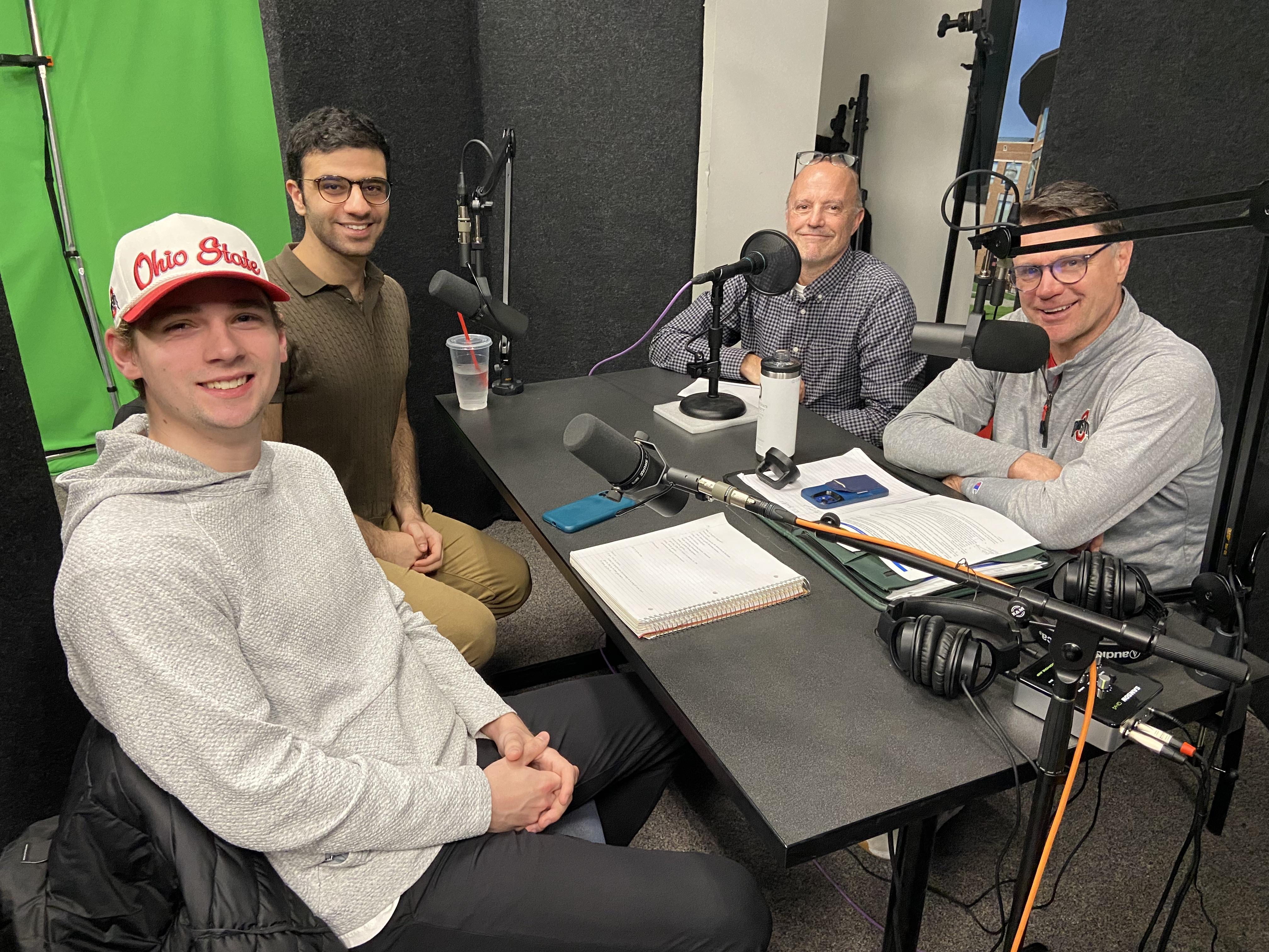 Me, Adam, Rob, and Jon on the CareerEQ podcast set