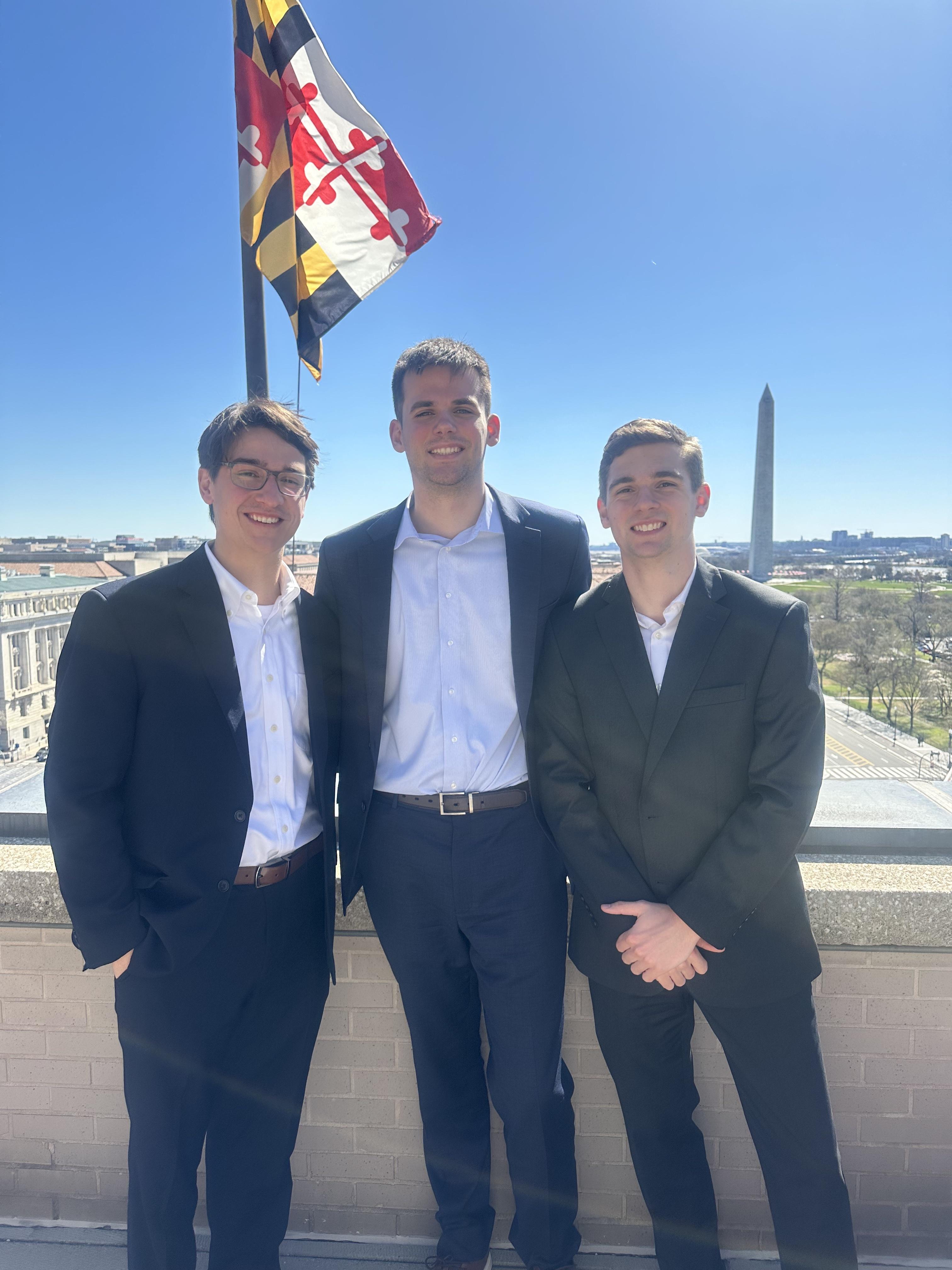 Myself with other MAcc students in front of the Washington Monument