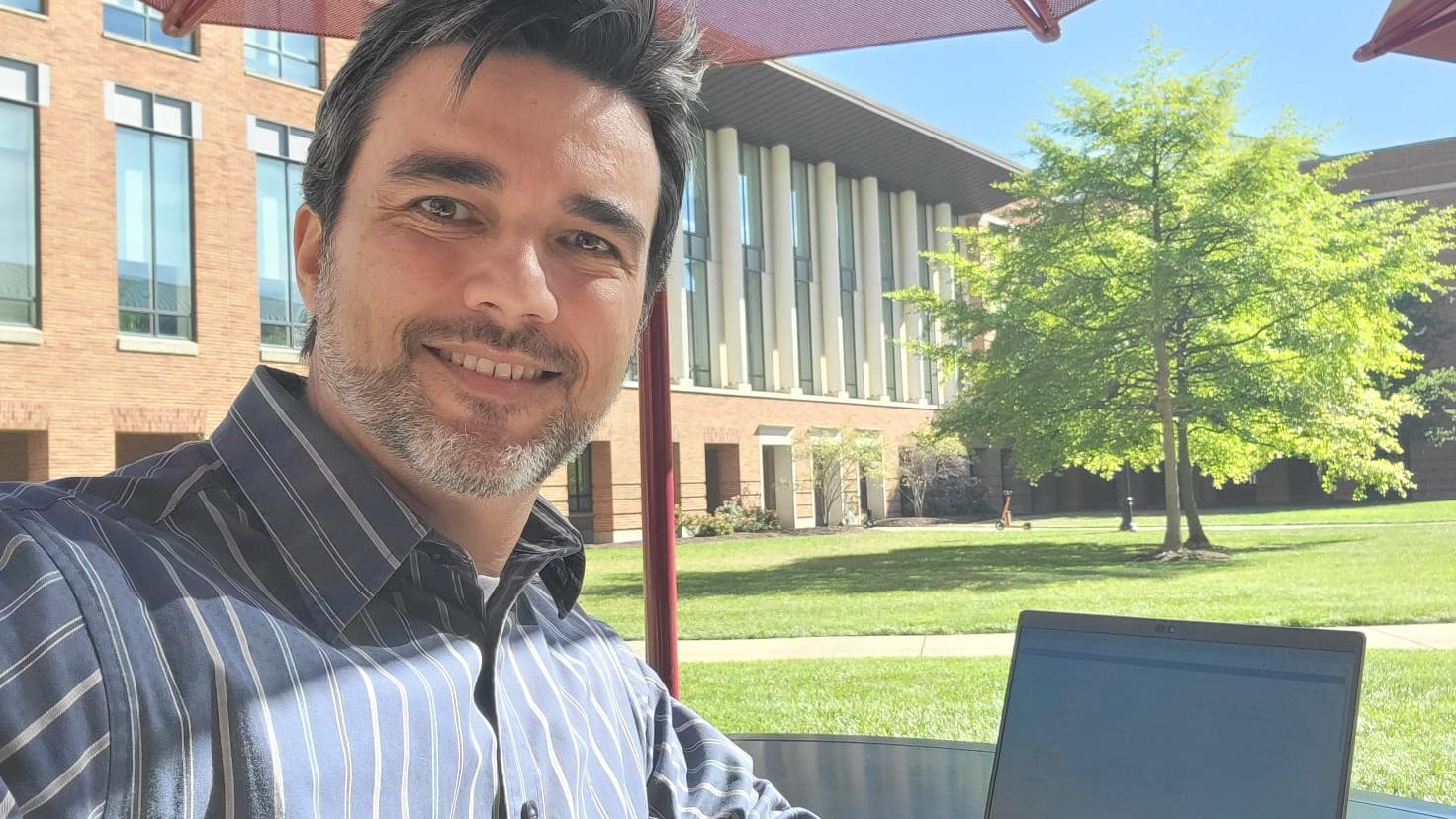 Author at Fisher, preparing this blog.