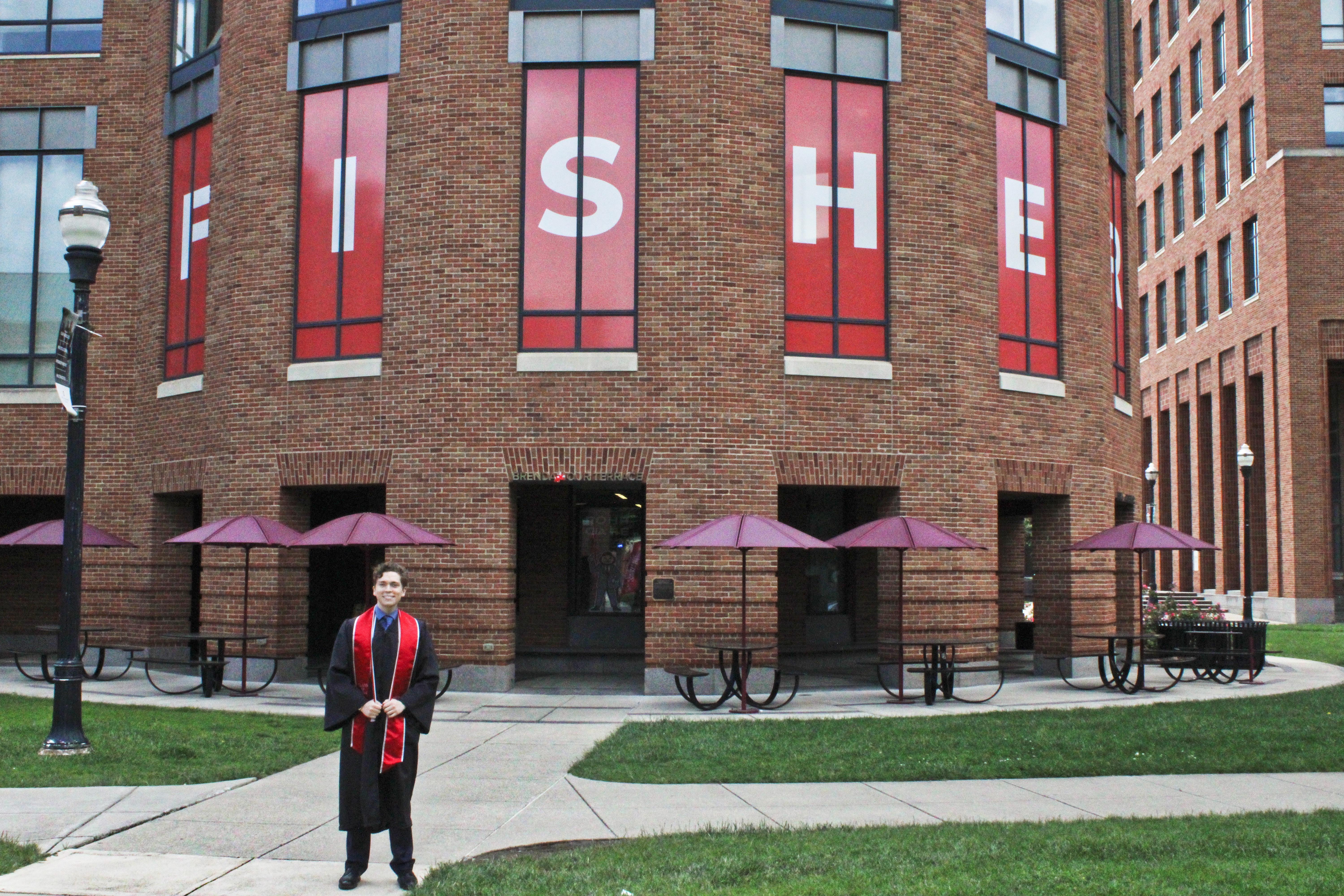 Fisher during my May 2024 undergrad graduation