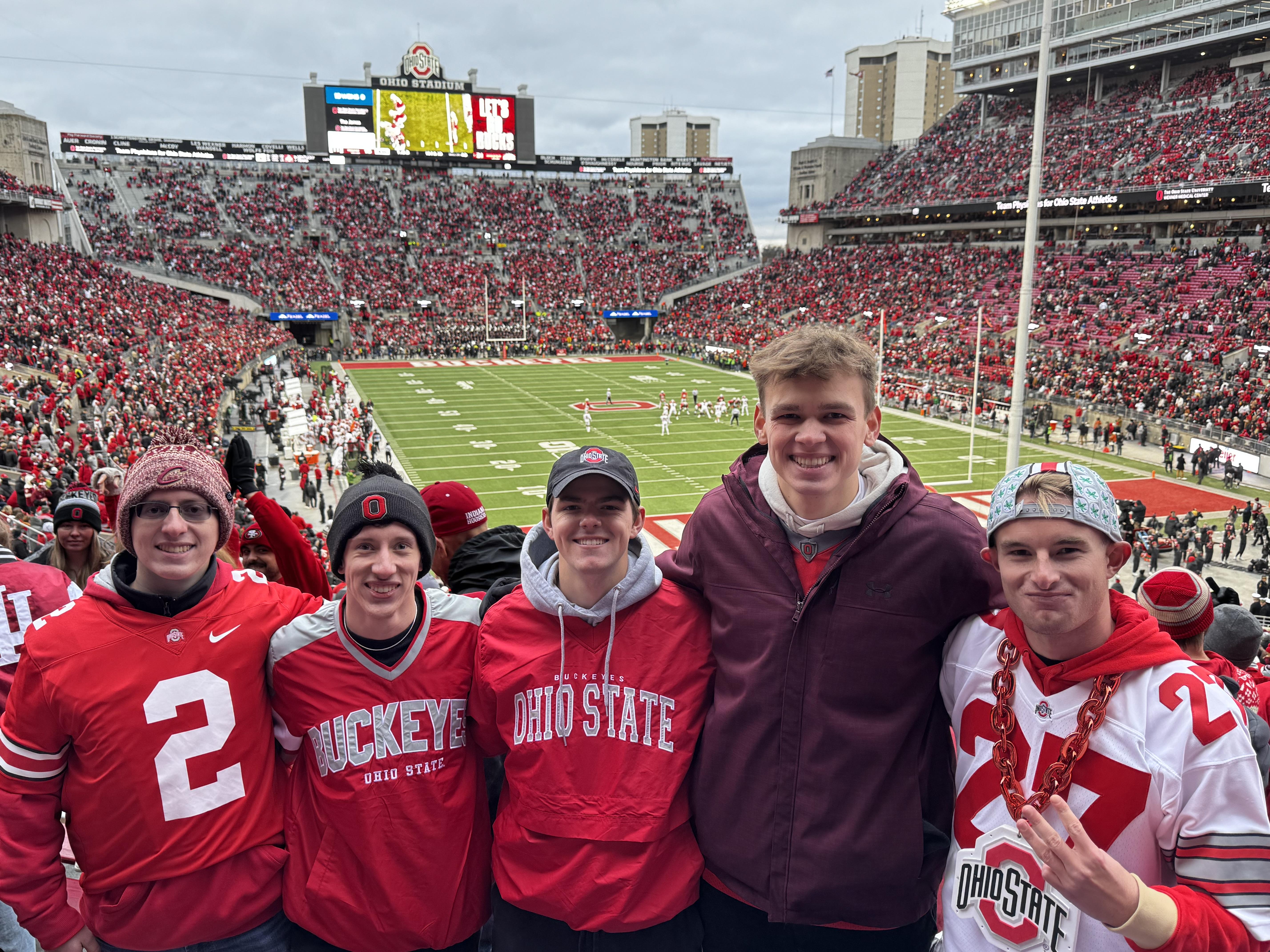 Members of the MAcc Program at a Football Game