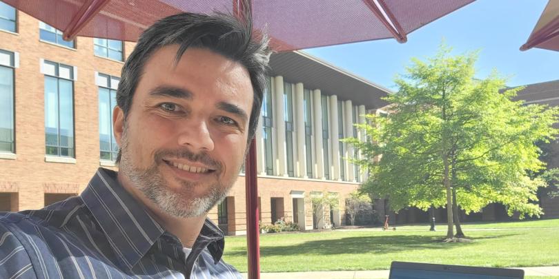 Author at Fisher, preparing this blog.