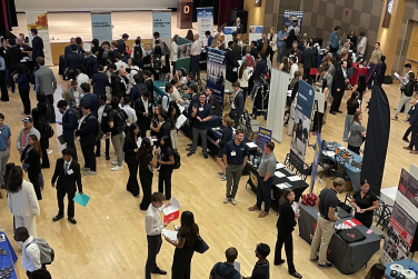 A moment at the career fair