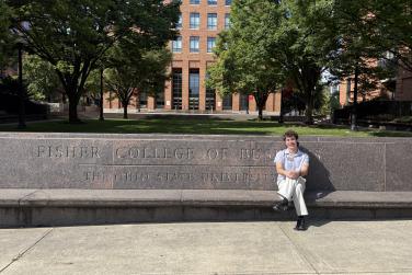 Sitting on Fisher bench
