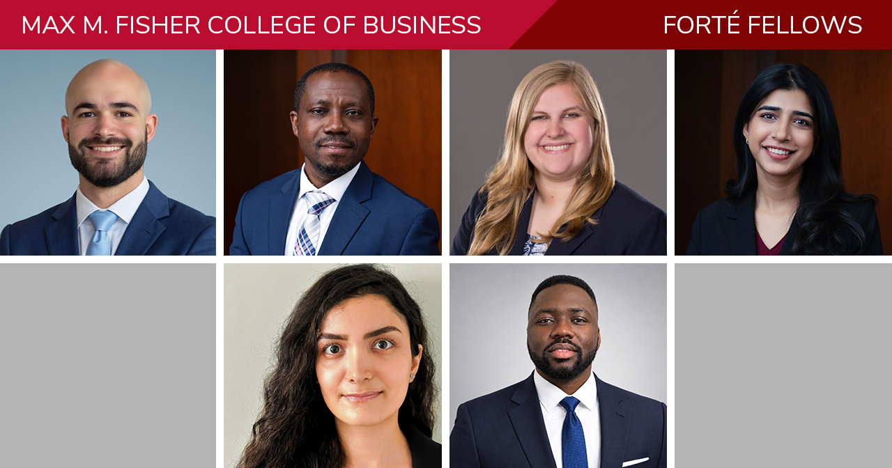 Max M. Fisher College of Business | Forte Fellows with headshots
