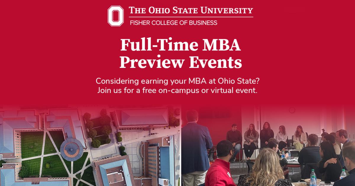 Full-Time MBA Preview Event | Fisher College of Business