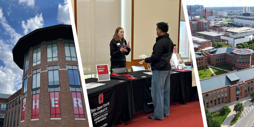 Fisher Graduate School Fair - Student Speaking to Admissions Representative