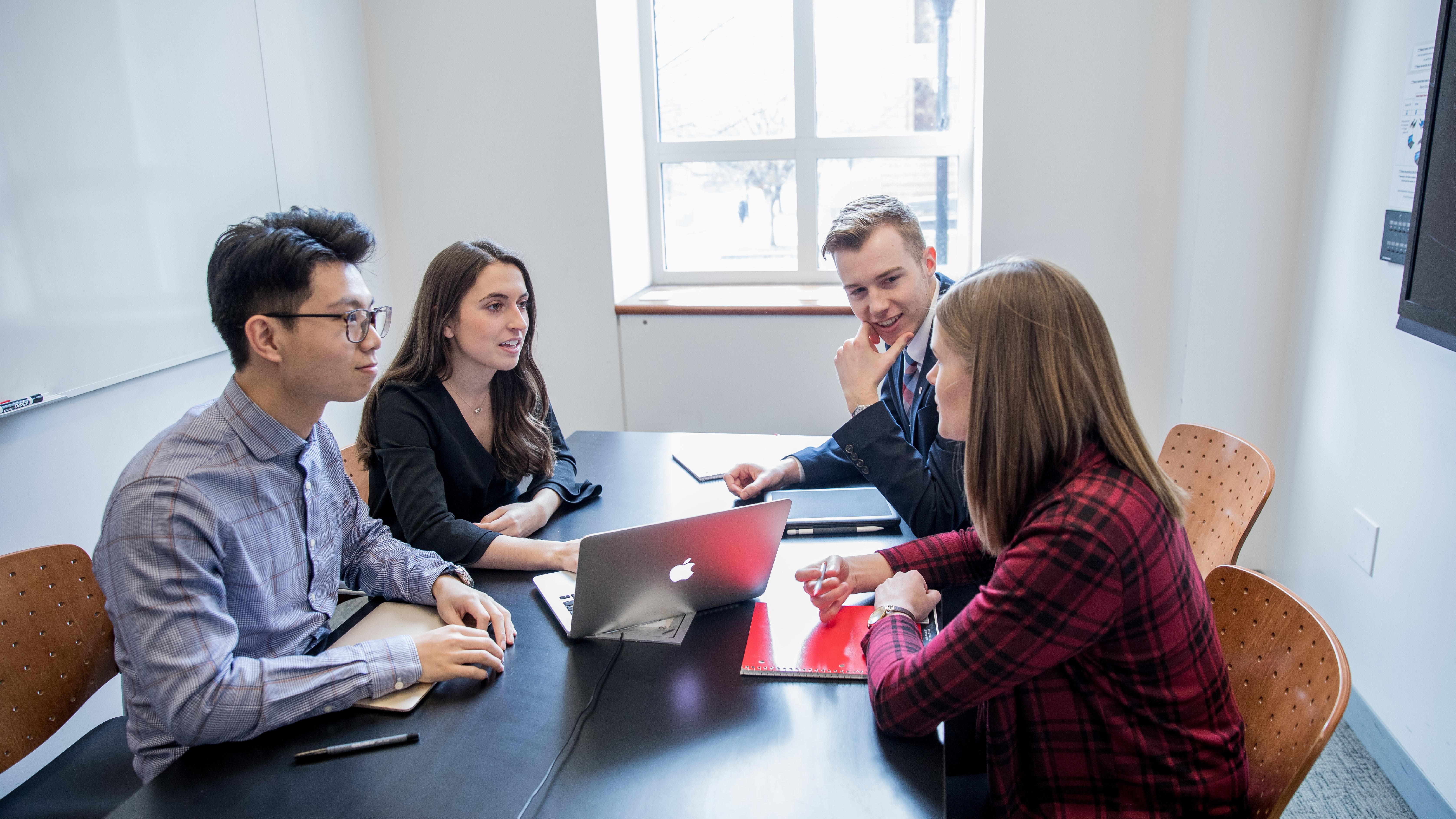 Students working in a team