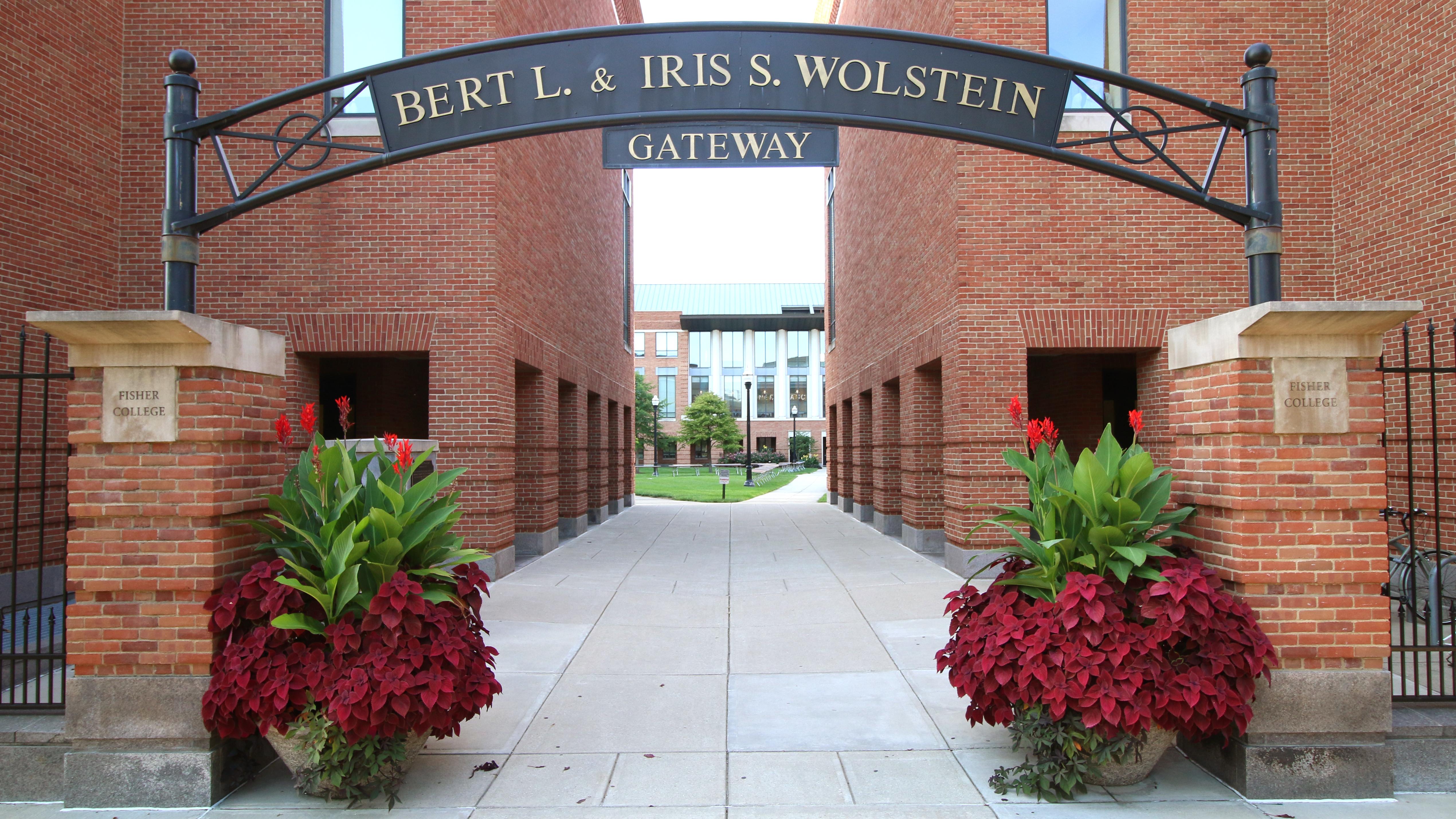 Looking through the Wolstein Gateway