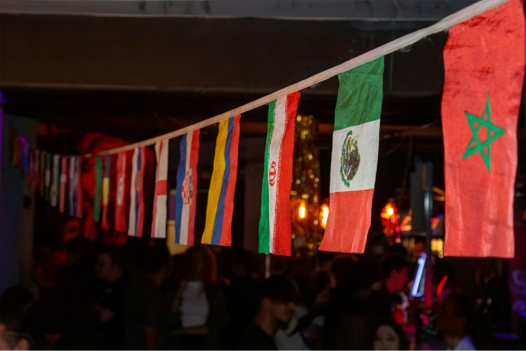 banner of various countries' flags
