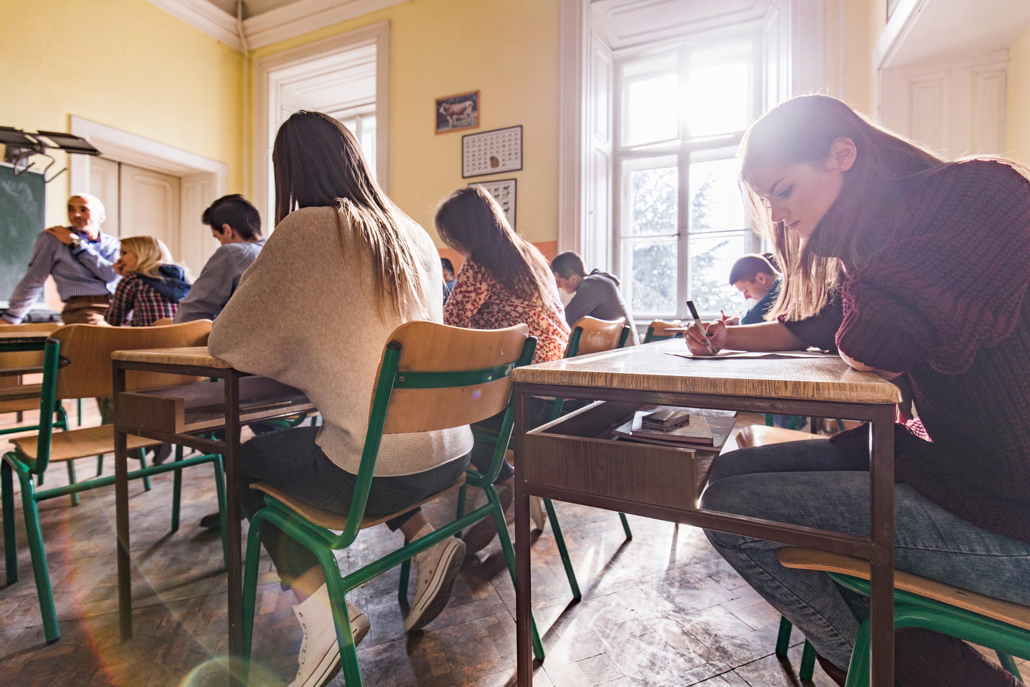Students in a classroom