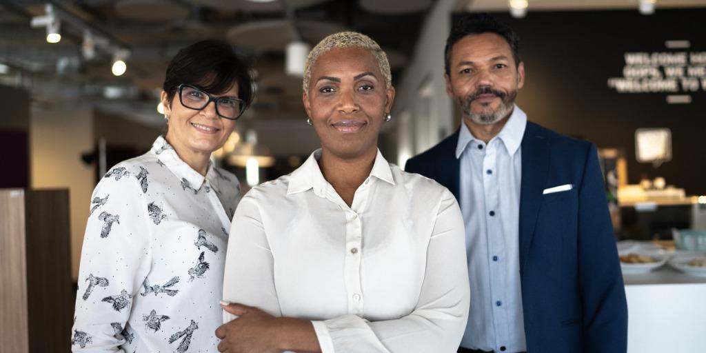 diverse group of business leadership