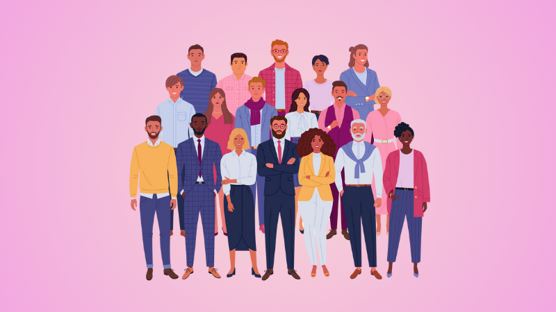 large group of happy people