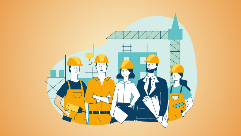 group of factory/construction workers