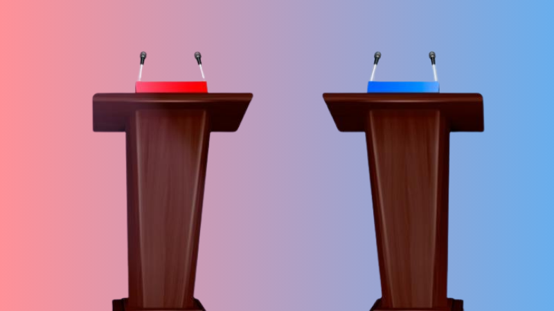 debate podiums for 2024 presidency