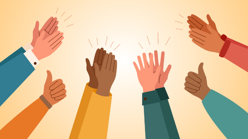 6 people of different race's arms 