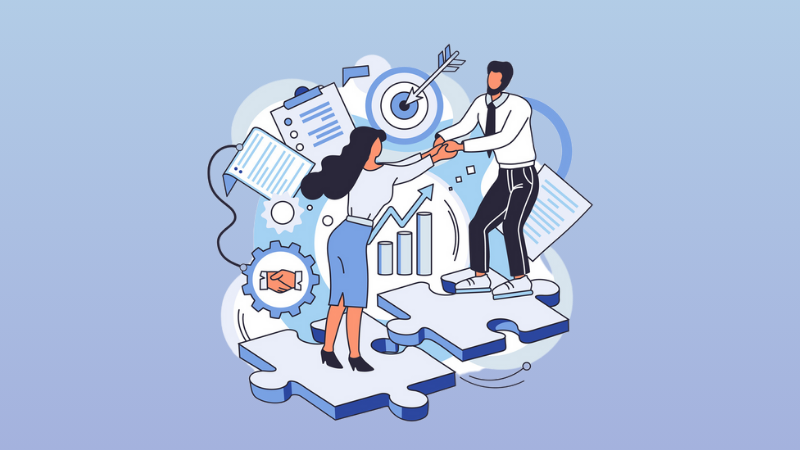 man helping woman adapt to changing environment