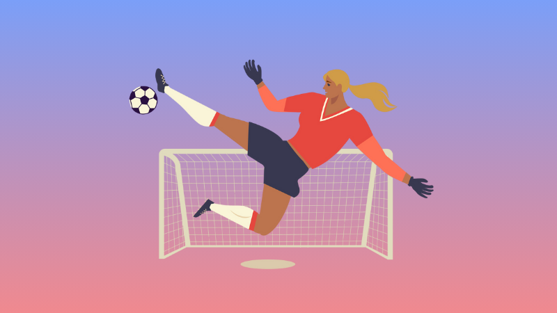 woman playing soccer