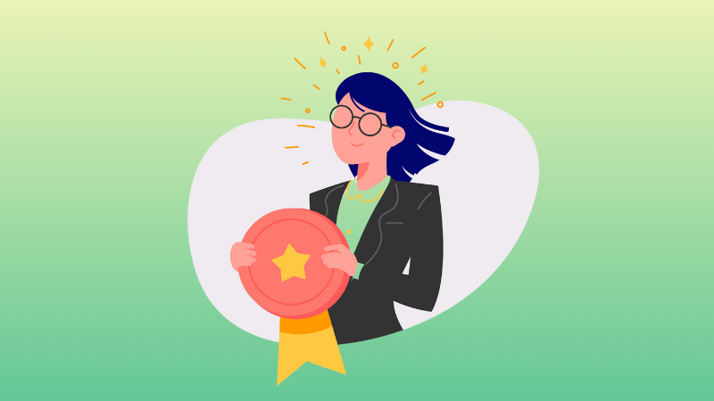 leader holding a star medal