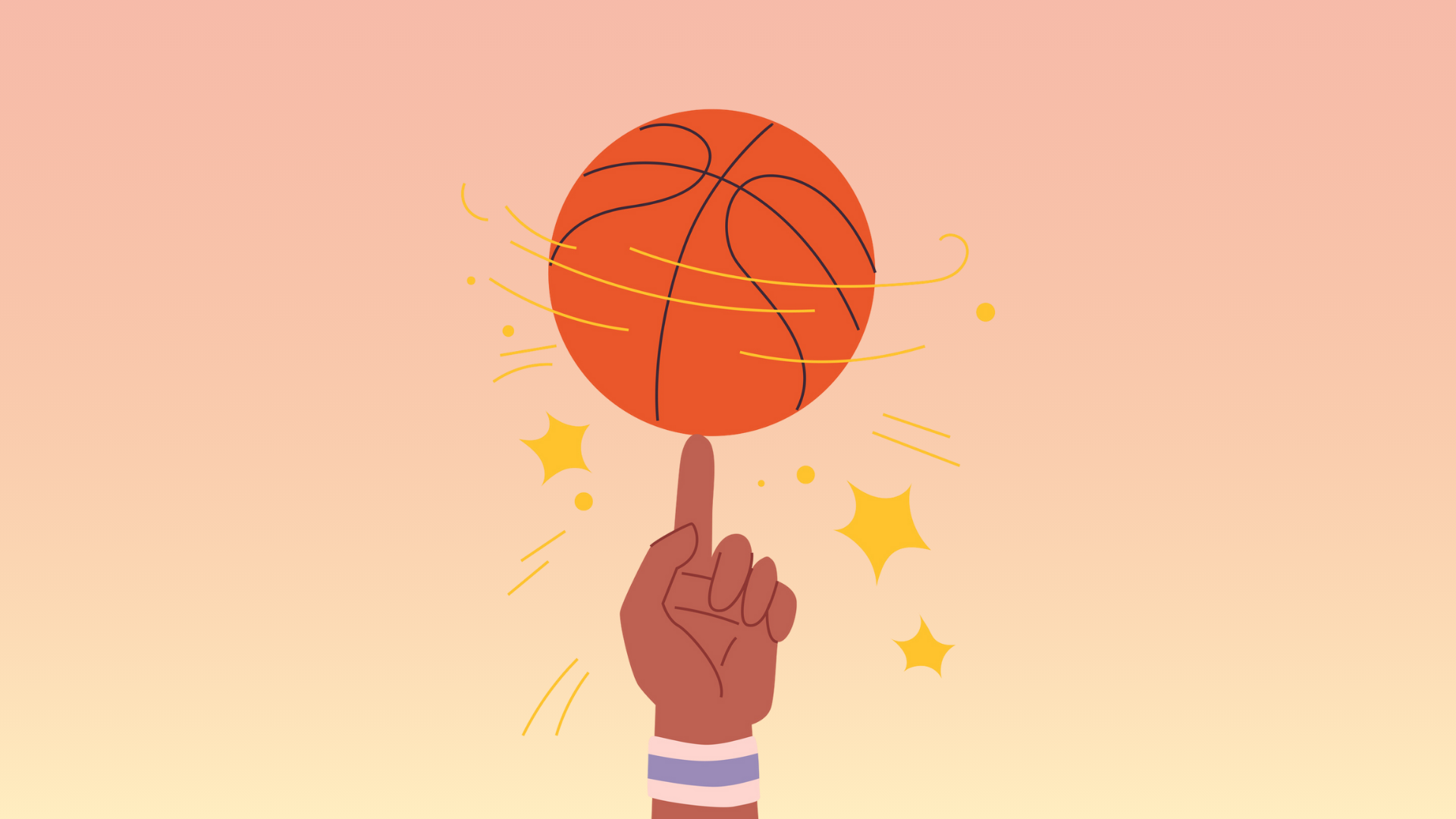 basketball spinning on finger