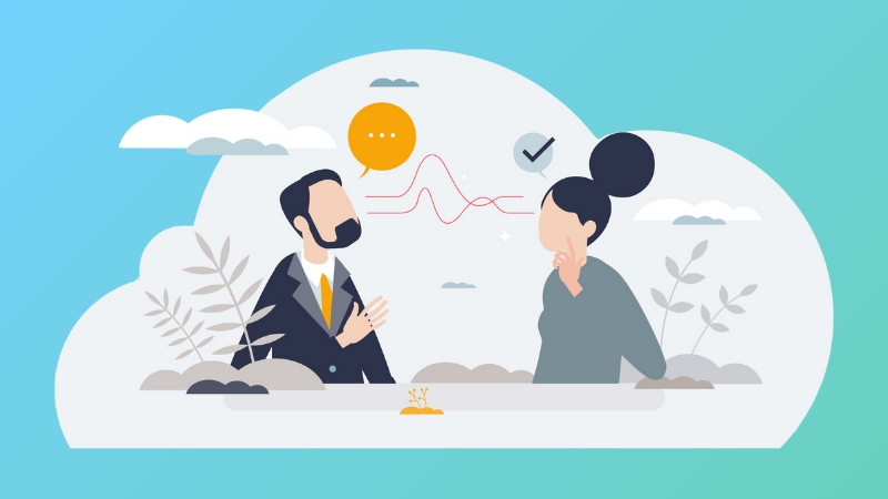 employee and boss talking