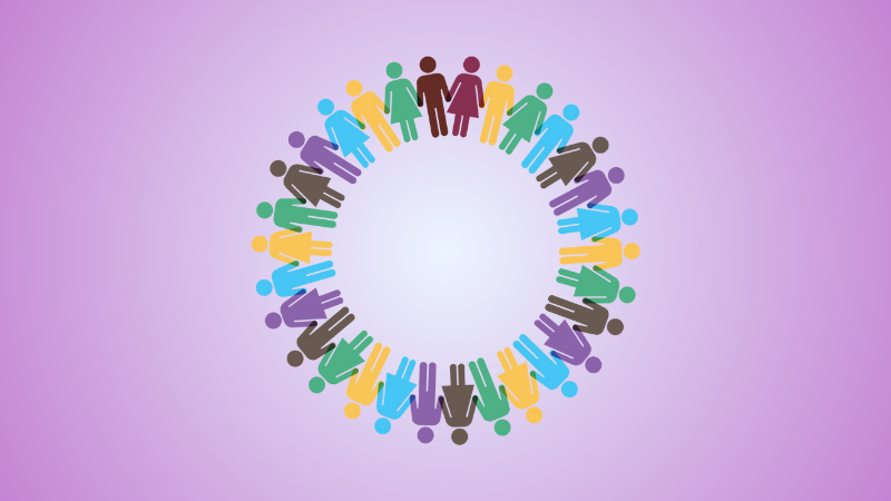 humans holding hands in a circle