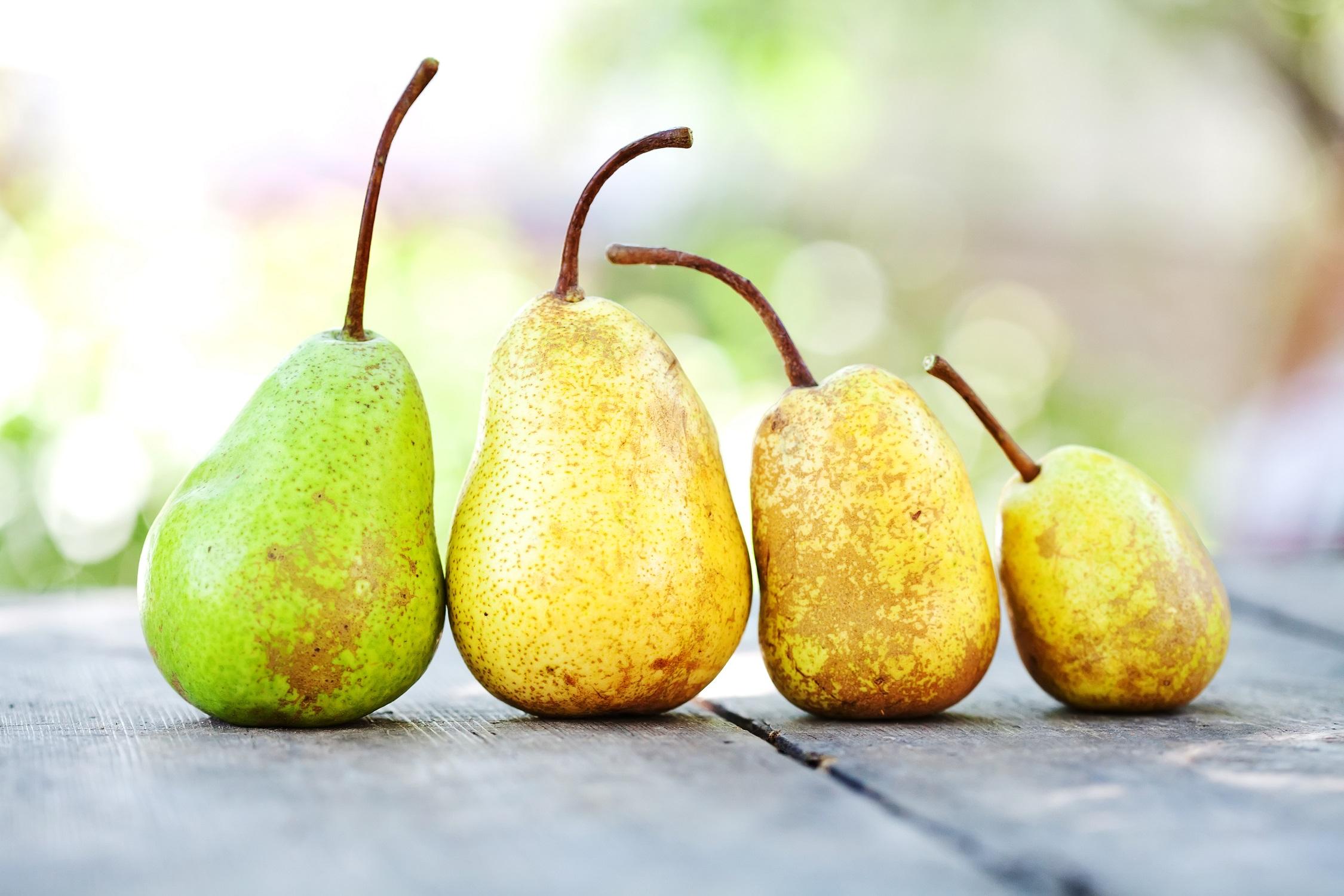 four pear in a line